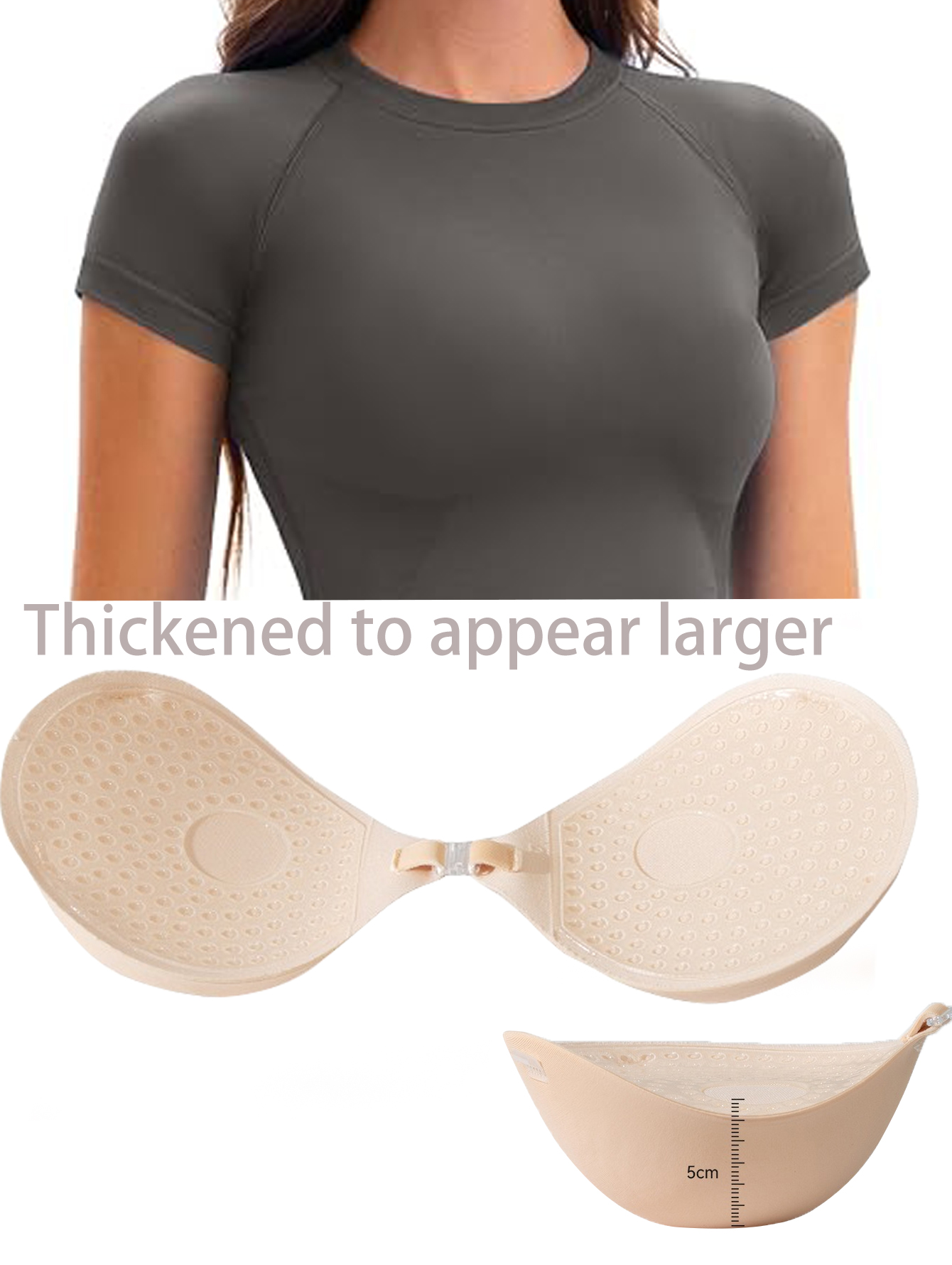 Push Up Bra Silicone - Adesivo de Silicone Invisível para Seios