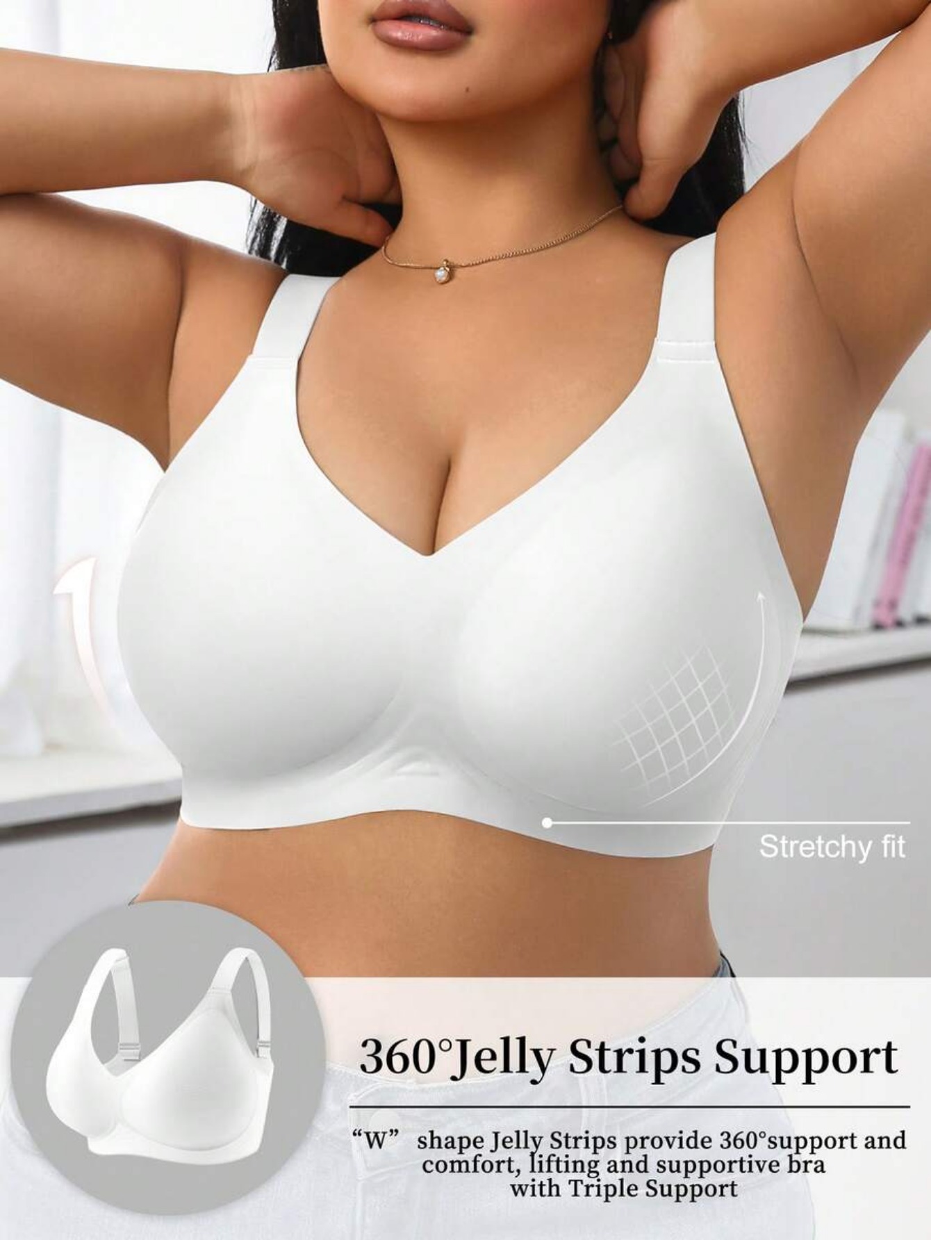 Wirefree Bra Comfort - Sutiã Esportivo Feminino de Alto Suporte,