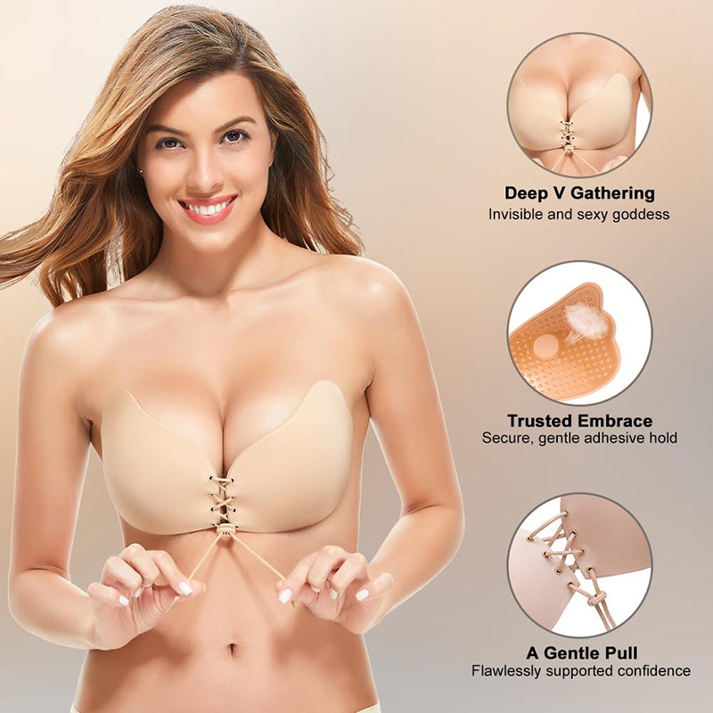 Strapless Bra Adhesive - 1/2 pares feminino verão sem costas