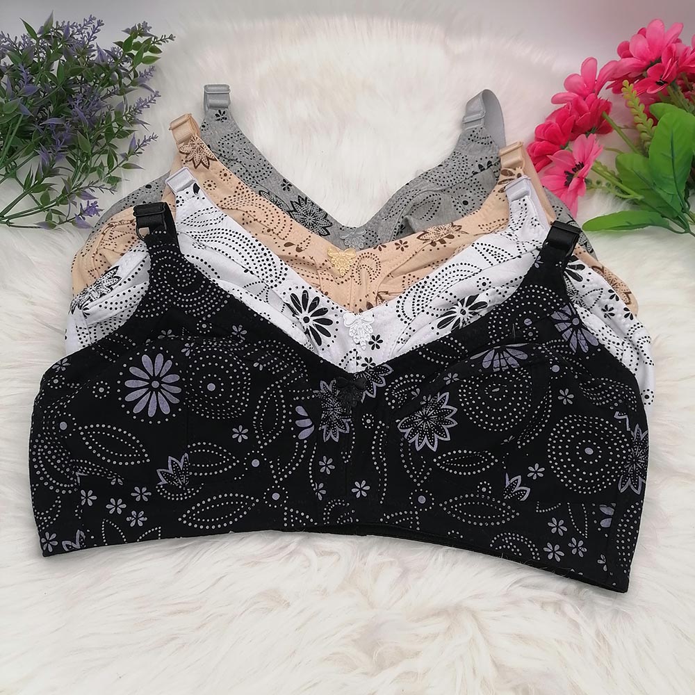 Cotton Bra Everyday - Sutiã feminino grande copo sem fio,