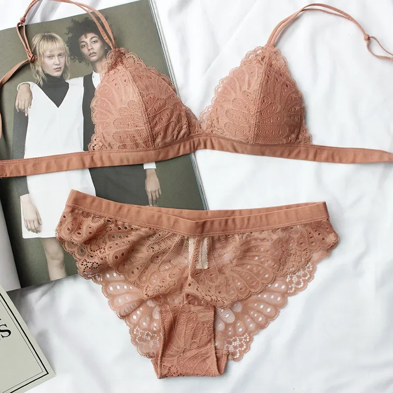 Sleep Bra Bralette - Conjunto de lingerie feminino KUCLUT com