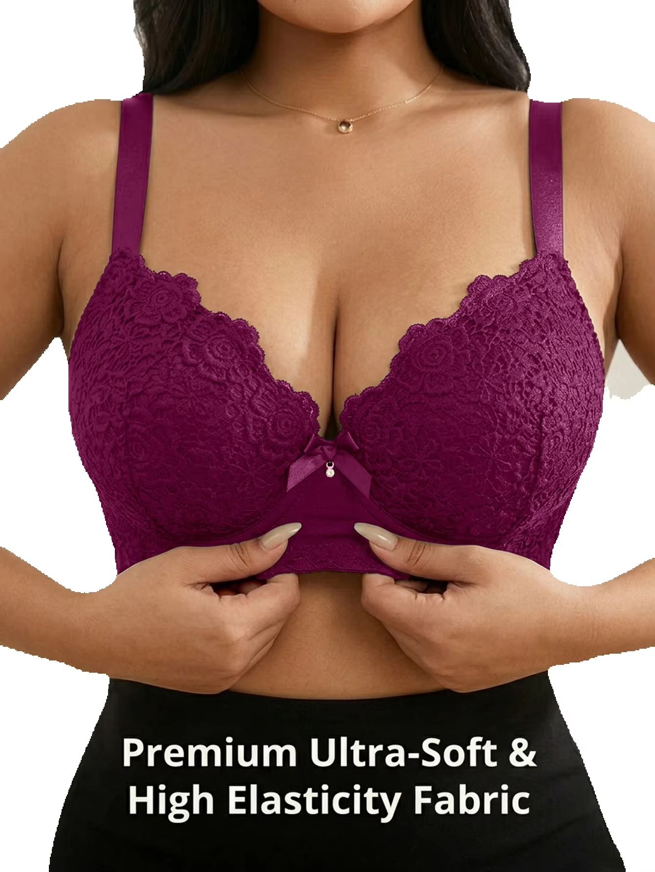 Sutiã Plus Size Floral com Boj - Underwire Bra Padded avaliação e preço