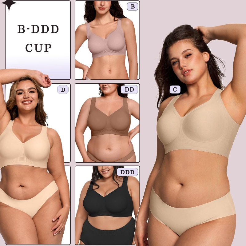 Sutiã Jelly Sem Fio Plus Size  - Plunge Bra Push Up avaliação e preço
